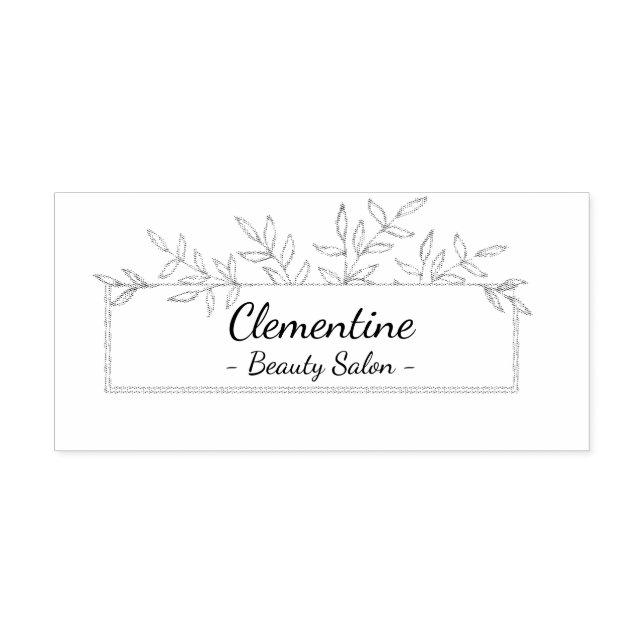 Flourish Frame Return Address Stamp Elegant Person (Design)