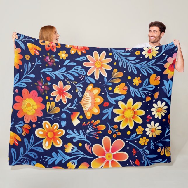 Flourish & Glow 60x80 Fleece Blanket (In Situ)