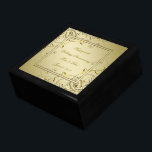 Flourish Gold 50th Wedding Anniversary Gift Box<br><div class="desc">A Digitalbcon Images Design featuring a gold and colour and flourish design theme with a variety of custom images, shapes, patterns, styles and fonts in this one-of-a-kind "Flourish Gold 50th Wedding Anniversary" Gift Box. This elegant and attractive design comes complete with customizable text lettering to suit your own special occasion....</div>