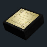Flourish Gold 50th Wedding Anniversary Gift Box<br><div class="desc">A Digitalbcon Images Design featuring a gold and colour and flourish design theme with a variety of custom images, shapes, patterns, styles and fonts in this one-of-a-kind "Flourish Gold 50th Wedding Anniversary" Gift Box. This elegant and attractive design comes complete with customizable text lettering to suit your own special occasion....</div>