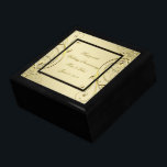 Flourish Gold 50th Wedding Anniversary Gift Box<br><div class="desc">A Digitalbcon Images Design featuring a gold and black colour and flourish design theme with a variety of custom images, shapes, patterns, styles and fonts in this one-of-a-kind "Flourish Gold Black 50th Wedding Anniversary" Gift Box. This elegant and attractive design comes complete with customizable text lettering to suit your own...</div>