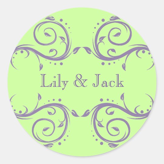 Flourish Monogram Stickers