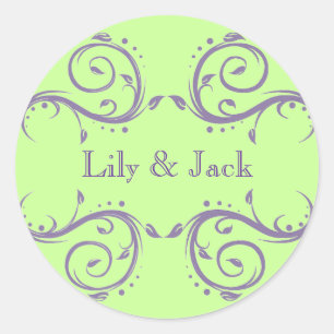 Flourish Monogram Stickers