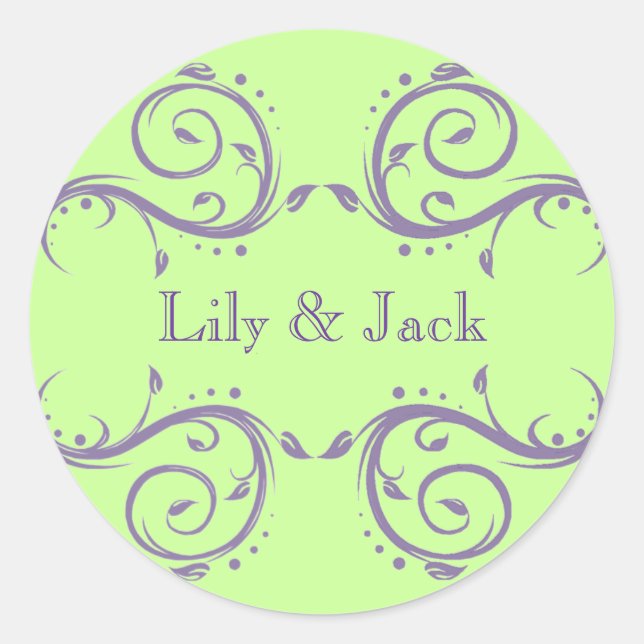Flourish Monogram Stickers (Front)