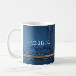 Flourish Painted Jeans Denim Coffee Mug