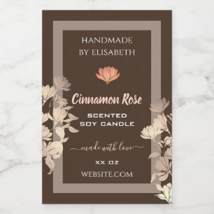 Flourish Product Packaging Labels Rose Gold Brown