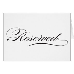 Flourish Reserved Reception Sign