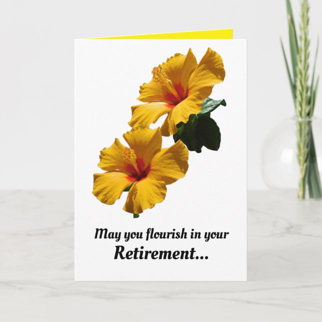 Flourish retirement card  Folded Greeting Card (Front)