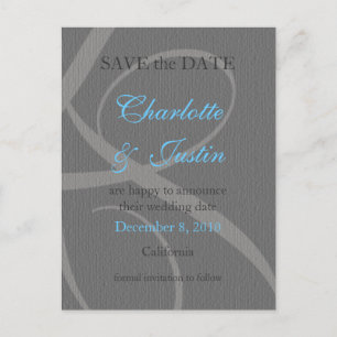 flourish; save the date announcement postcard