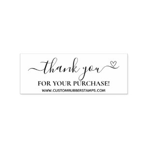 Flourish Thank you for purchase Rubber Stamp