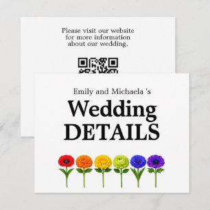 🌈  Flourish Together – Online Wedding Details Enclosure Card