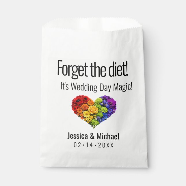 🌈 Flourish Together – “Wedding Day Magic” Favour  Bag (Front)