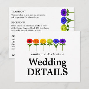🌈  Flourish Together – Wedding Details Enclosure Card