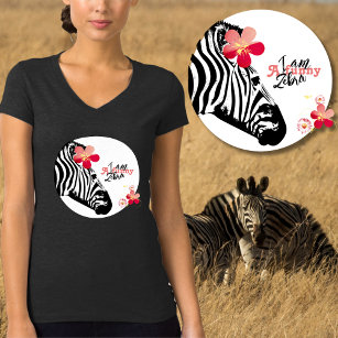 Flourished Funny Zebra T-Shirt