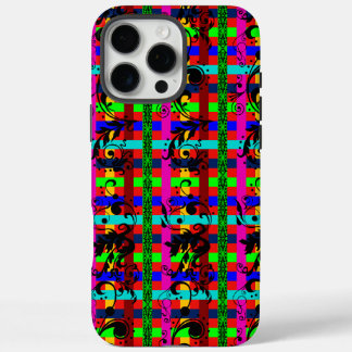 Flourished Pop Plaid iPhone 16 Pro Max Case