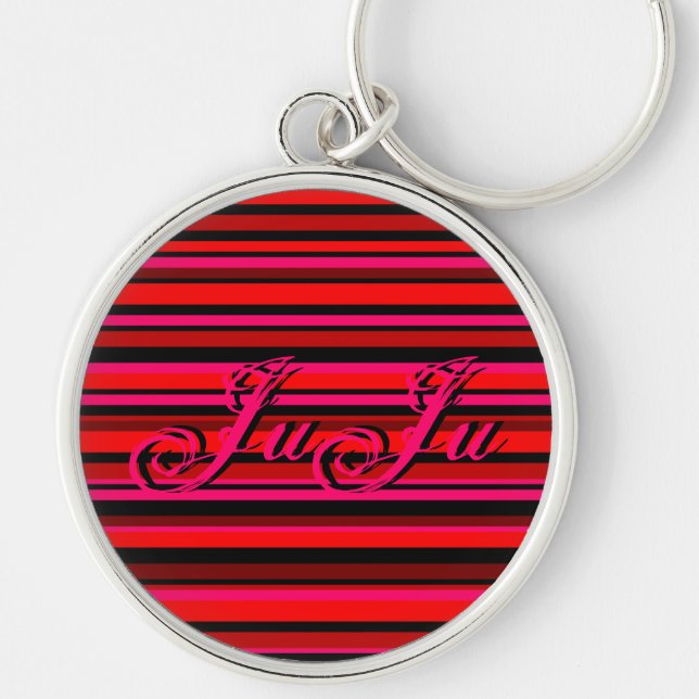 Flourished Stripe Keychain (Front)