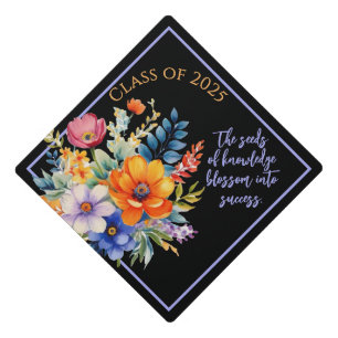 Flourished the seeds of knowledge graduation cap topper