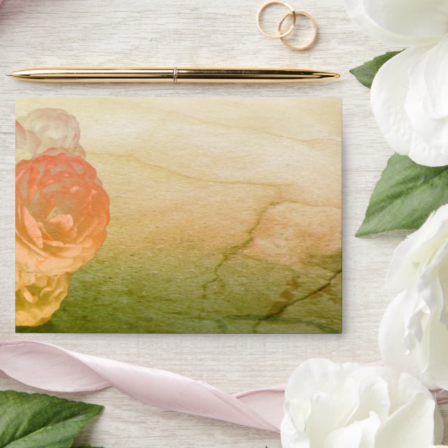 Flourished Timeless Romantic Exquisite Silver Foil Envelope (Wedding)