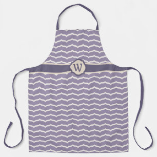 Flourished Zigzag All-Over Print Apron