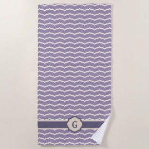 Flourished Zigzag Beach Towel