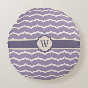 Flourished Zigzag Round Pillow