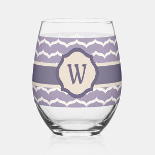 Flourished Zigzag Stemless Wine Glass