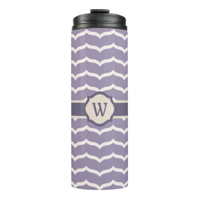 Flourished Zigzag Thermal Tumbler (Front)