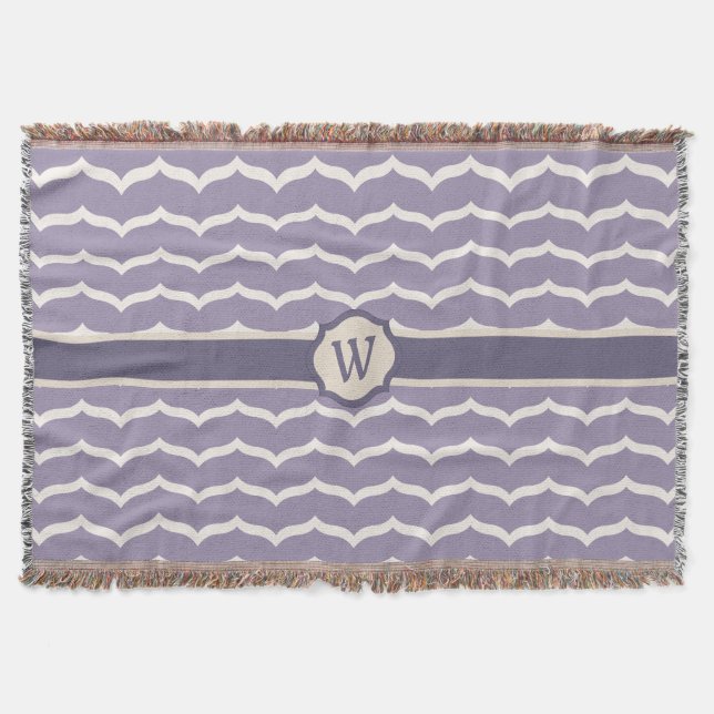 Flourished Zigzag Throw Blanket (Front)