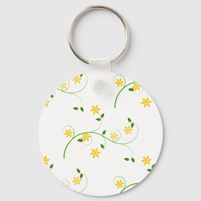 Flourishes and Flowers Keychain (Front)