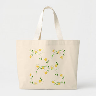 Flourishes and Flowers Large Tote Bag