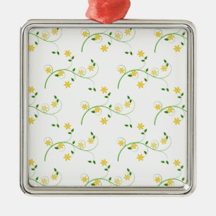 Flourishes and Flowers Metal Ornament
