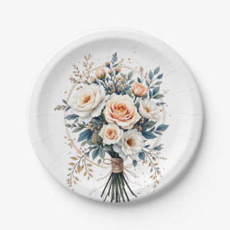 Flourishing Celebatory  Bouquet Paper Plate