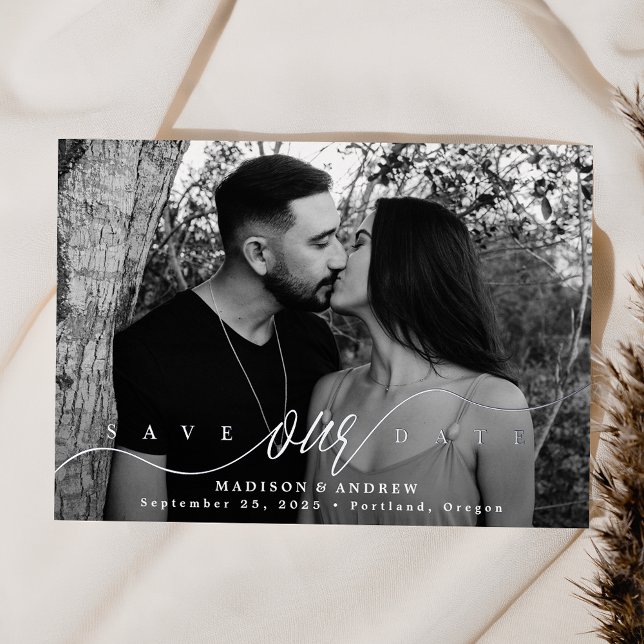Flourishing Love Silver Script Save the Date (Creator Uploaded)