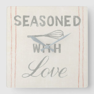 Floursack Kitchen VII Square Wall Clock