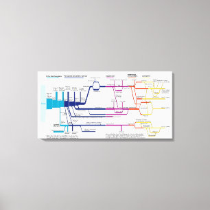 Flow Chart USA American Criminal Justice System Canvas Print