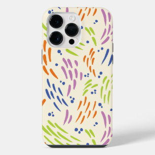 Flow in Blue, Orange, Purple, Green, and Cream iPhone 14 Pro Max Case