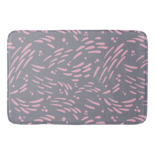 Flow in Grey and Pink Bath Mat