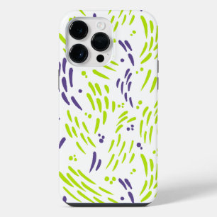 Flow in Lime Green and Purple iPhone 14 Pro Max Case