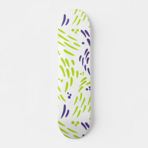 Flow in Lime Green and Purple Skateboard