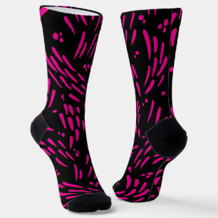 Flow in Magenta and Black Socks