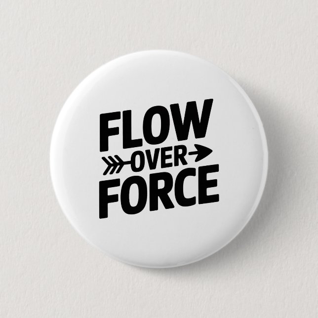 Flow Over Force Yin Yang Yoga Lance Apparel _1  2 Inch Round Button (Front)