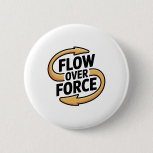 Flow Over Force Yin Yang Yoga Lance Apparel 2 Inch Round Button