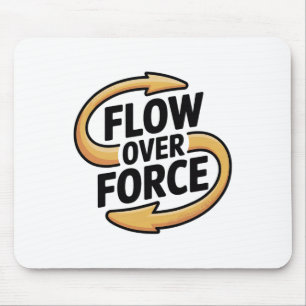 Flow Over Force Yin Yang Yoga Lance Apparel Mouse Pad
