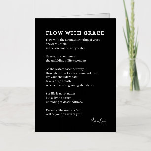 Flow with Grace Faith poetry Foil Greeting Card