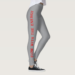 Flow With The Energy Grey Yoga Gym Leggings