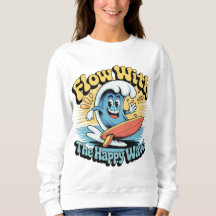 Flow With The Happy Waves Retro Surf Vibes Women's