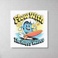 Flow With The Happy Waves Wall Art