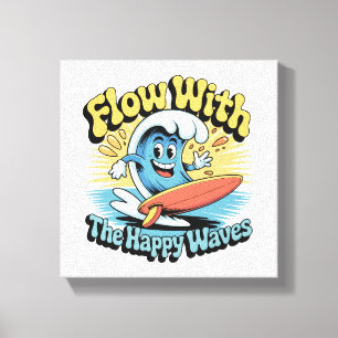 Flow With The Happy Waves Wall Art