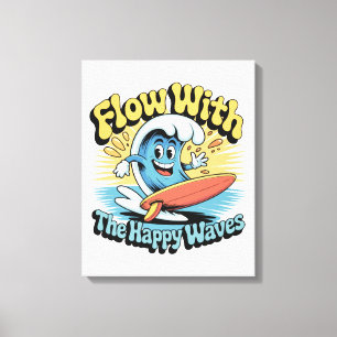 Flow With The Happy Waves Wall Art
