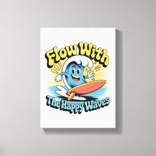 Flow With The Happy Waves Wall Art
